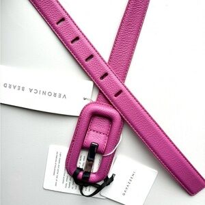 Veronica Beard Gavazzeni Lavanda Leather Belt